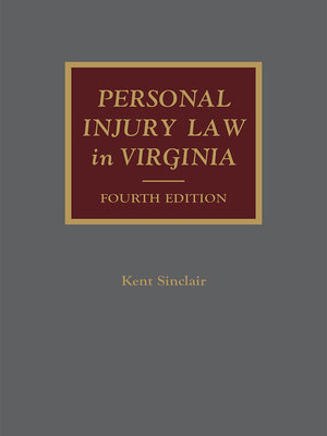 cover image of Personal Injury Law in Virginia